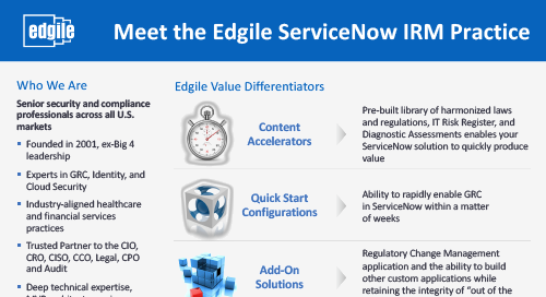 Meet the Edgile ServiceNow IRM Practice - Edgile